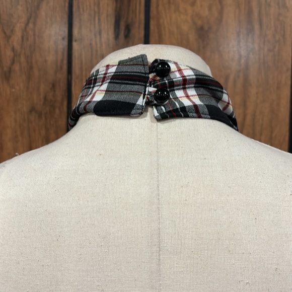 Gold and Plaid Halter Dress women’s Size Small - Picture 5 of 8